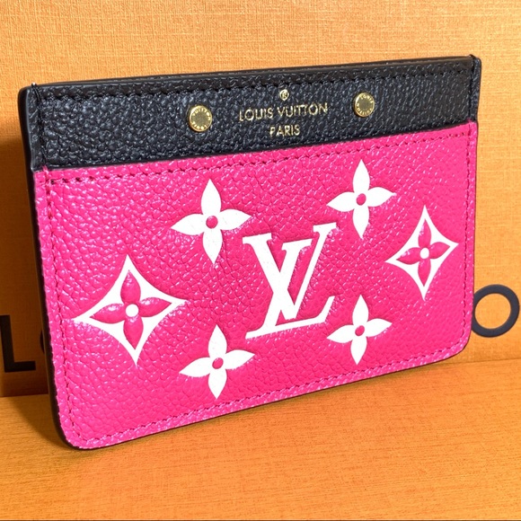 LOUIS VUITTON CARD HOLDER SPRING IN THE CITY BLACK/WHITE/PINK - Picture 1 of 5